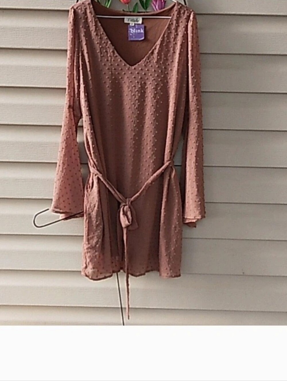 Listicle Tan/Brown Tunic with Purple Blink Tag